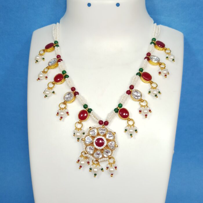 Exquisite Silver 925 Kundan Necklace – Handcrafted Royal Design