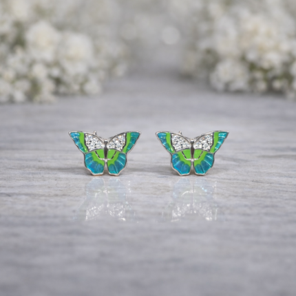 Delicate Silver Butterfly Tops – 925 Sterling Elegance