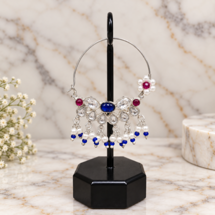 925 Silver Kundan Nath – Exquisite Traditional Bridal Nose Ring