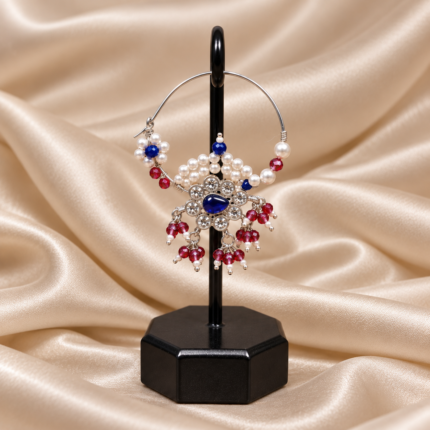 925 Silver Kundan Nath – Exquisite Bridal Nose Ring with Kundan Detailing