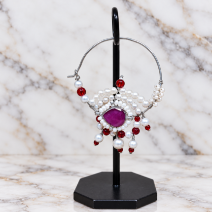 925 Silver Kundan Nath – Traditional Nose Ring with Exquisite Kundan Stones