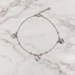 Fluttering Beauty: Sterling Silver Butterfly Anklet 2
