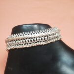 Stylish Silver Payal with Intricate Design