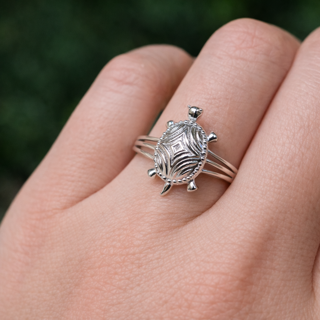 ChatGPT Image Feb 13, 2026, 03_43_10 PM Timeless Silver Tortoise Ring – Symbol of Grace and Fortune