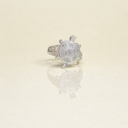 Chic Silver Tortoise Unisex Ring