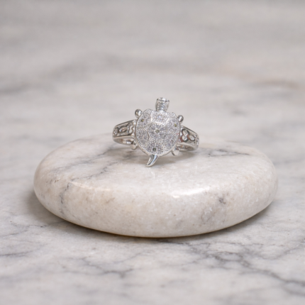 Chic Silver Tortoise Unisex Ring
