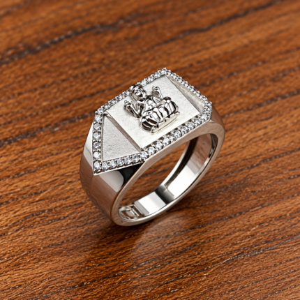 Classic God Silver Ring for Gents – Sleek & Stylish