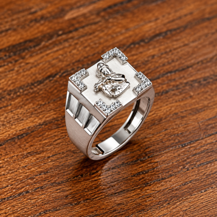 925 Sterling Silver Spiritual God Krishna Ring