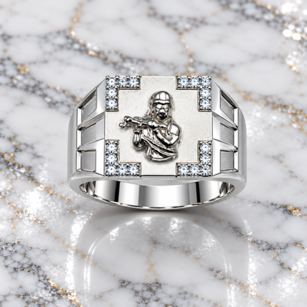 925 Sterling Silver Spiritual God Krishna Ring
