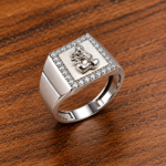 Handcrafted Silver God Krishna Ring for Men – Durable & Elegant