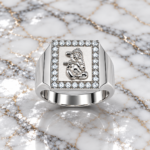 Handcrafted Silver God Krishna Ring for Men – Durable & Elegant