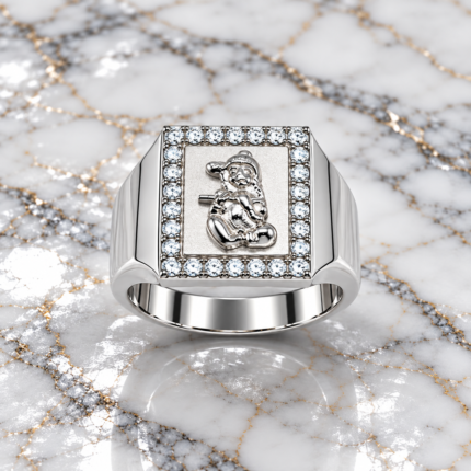 Handcrafted Silver God Krishna Ring for Men – Durable & Elegant