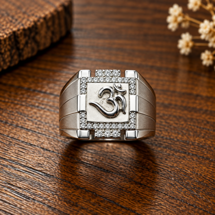 Divya Prabha - Sacred Silver Om Ring