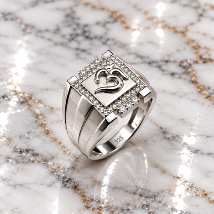 Divya Prabha - Sacred Silver Om Ring