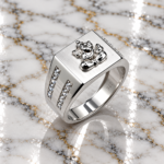 Sacred Silver God Ganesha Idol Ring