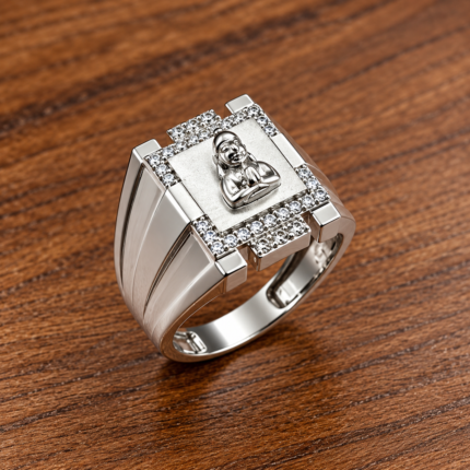 Divine Indian God Balaji Silver Ring