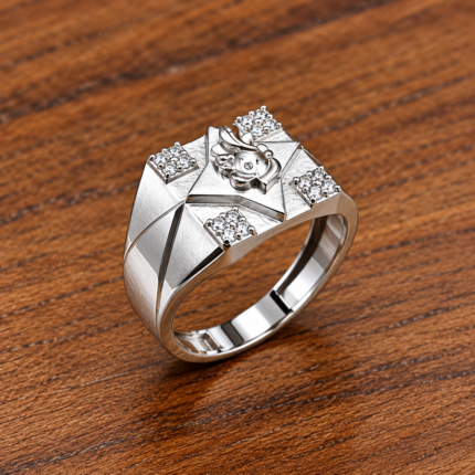 edit silver ring with marbel background remove wax enhance silver finishing