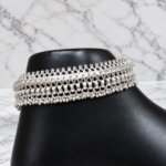Stylish Silver Payal with Intricate Design