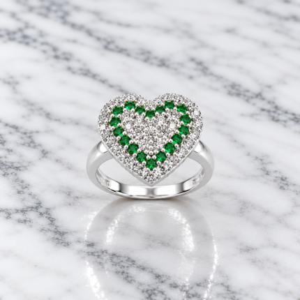 Radiant Silver Elegance Ladies' Ring