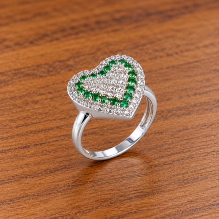 Radiant Silver Elegance Ladies' Ring