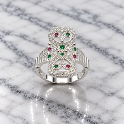 Pure Silver Women's Ring – Modern Elegance