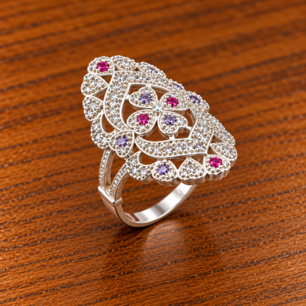 Elegant Silver Ladies Ring – Pure Silver