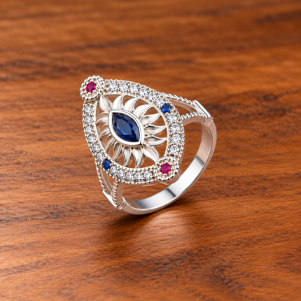 Exquisite Ladies' Silver Ring - Pure Elegance