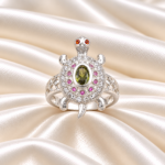 Graceful Tortoise Design Pure Silver Ring