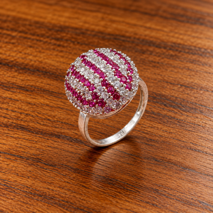 Stylish Pure Silver Ring - A Feminine Touch