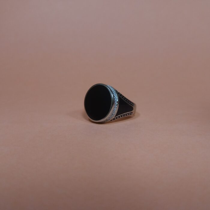 Kaalratna: Bold Black Stone Turkish Style Ring