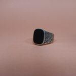 Tamrashyam: Elegant Black Stone Turkish-Inspired Ring