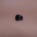 Kaalmani: Black Stone Turkish-Inspired Men's Ring