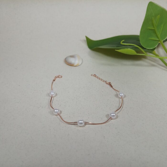 Sophisticated Women’s Sterling Silver Bracelet with Pearls – Perfect Gift