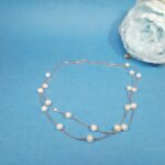 Elegant Women’s Sterling Silver Necklace with Pearls – Perfect Gift