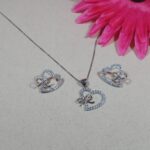 925 Silver Infiity Heart Pendant Set for Traditional Elegancee