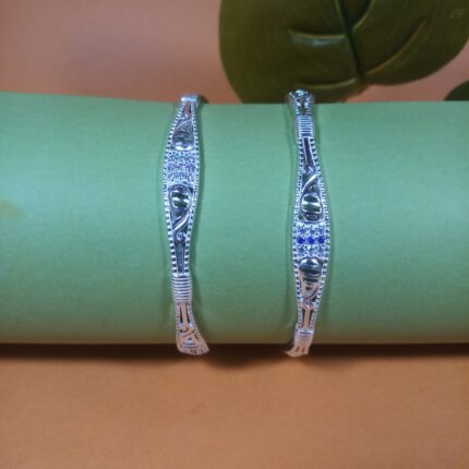 Traditional Indian Silver Kada for Women