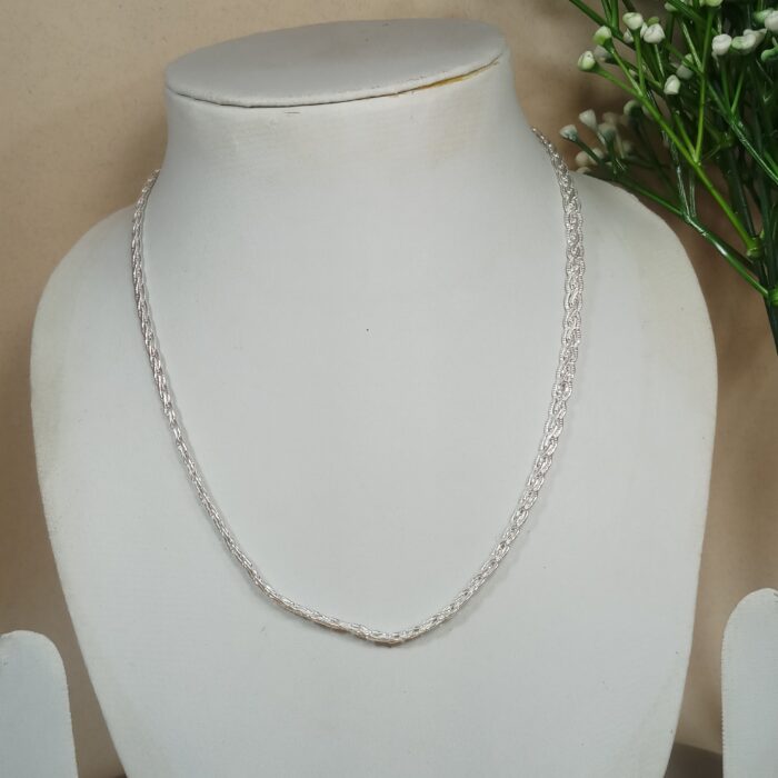 Elegant Pure Silver Chain Necklace – Perfect for Ethnic & Modern Attire