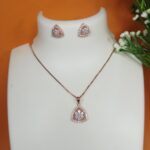 Handcrafted 925 Silver Pendant Set with Matching Earrings