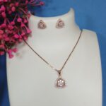 Handcrafted 925 Silver Pendant Set with Matching Earrings