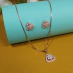 Handcrafted 925 Silver Pendant Set with Matching Earrings