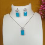 Rajwadi Chandi 925 Pendant Set for Women