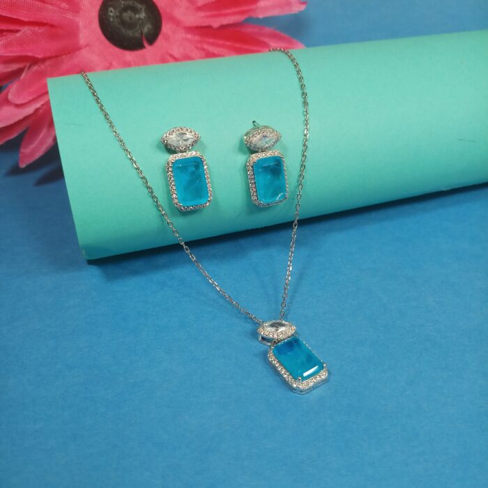 Rajwadi Chandi 925 Pendant Set for Women