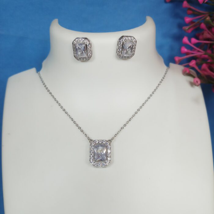 Rajwadi Chandi 925 Pendant Set for Women