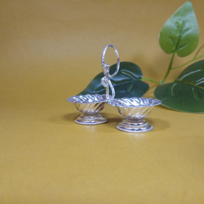 Pure Silver Kumkum & Rice Case for Pooja