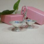 Silver Haldi-Kumkum Case for Indian Rituals