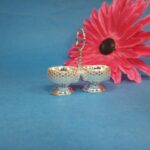 Sacred Silver Rice & Kumkum Case for Pooja Essentials