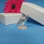 Beautifully Crafted Silver Owl for Pooja and Vastu