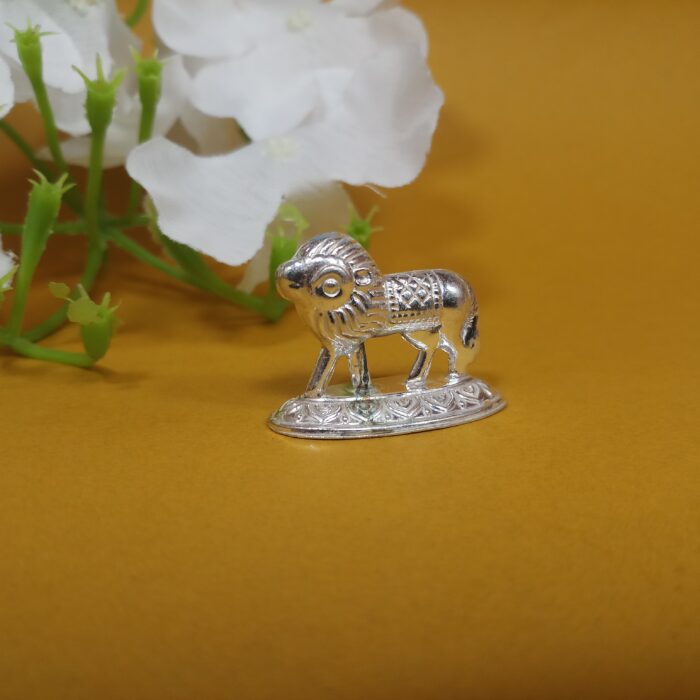 Beautifully Crafted Silver Lion for Spiritual Use