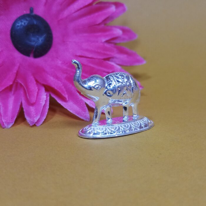 Sacred Silver Elephant for Wealth and Prosperity