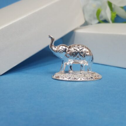 Sacred Silver Elephant for Wealth and Prosperity